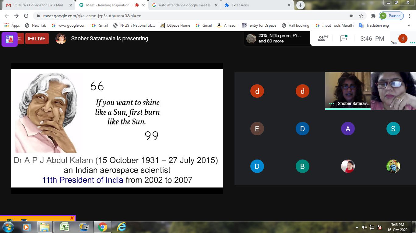 Speech by Dr Snober Sataravala